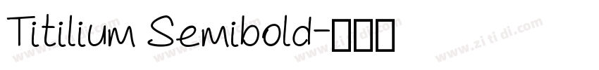 Titilium Semibold字体转换